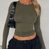 Long Sleeve T Shirt Women Autumn Winter Y2k Crop Top Casual Slim Fit Pullovers Solid O Neck T-shirts Streetwear Female Basic Tee